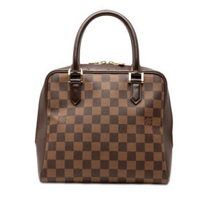 Louis Vuitton Damier Brera Handbag Brown Leather